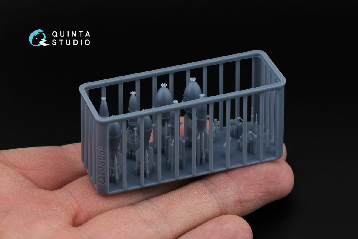 Quinta Studio QT48069 FAB-100 and FAB-50 family bombs, DZ-40 racks for fighters of the Red Army, WWII (all kits) 1/48 – imagen 3