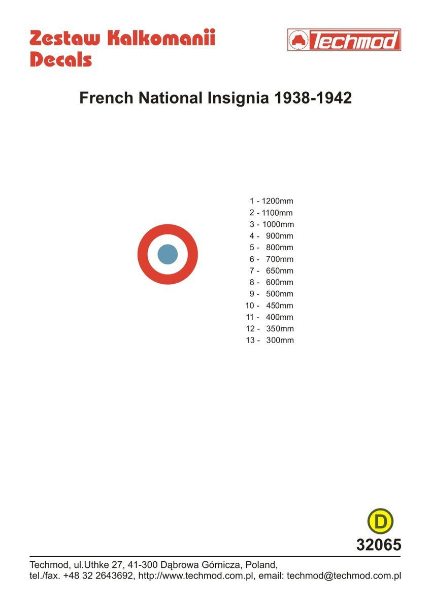 Techmod 32065 French National Insignia 1/32 – imagen 2