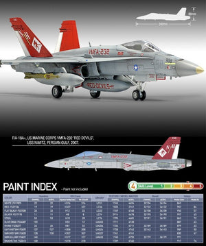 Maquette Academy 12520 USMC F/A-18 VMFA-232 RED DEVILS (1/72) – image 5