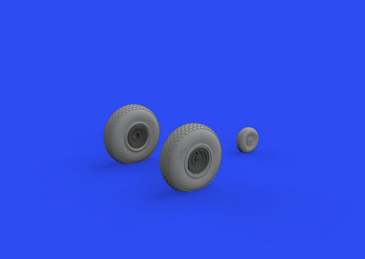 Eduard 648643 B-17 wheels block tread HK Models 1/48 – image 2