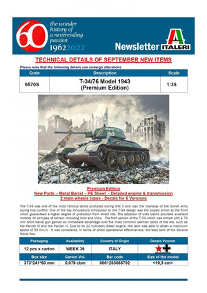 Italeri 6570 T-34/76 mod. 1943 1/35 – image 2