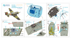 Quinta Studio QD+32241 MiG-3 3D-Printed &amp;amp; coloured Interior on decal paper (Trumpeter) (with 3D-printed resin parts) 1/32 – immagine 3