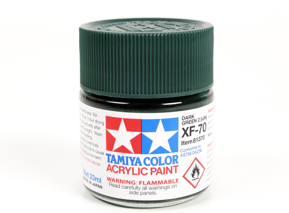 Tamiya 81370 Acryl XF-70 Dark Green 2 (IJN) 23ml – immagine 3