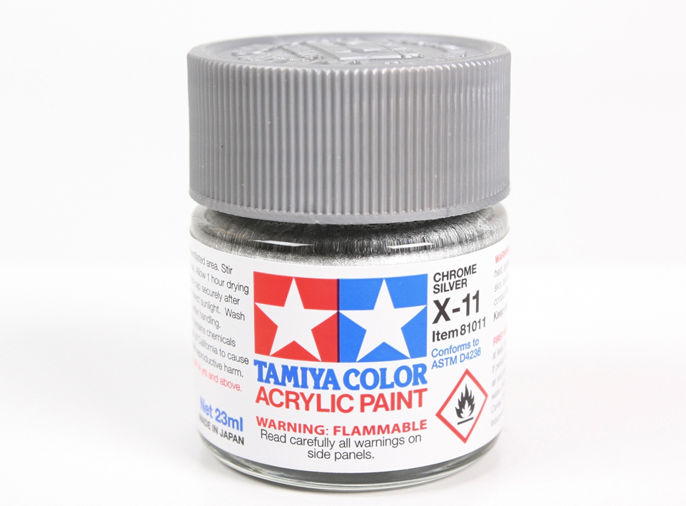 Tamiya 81011 Acryl X-11 Chrome Silver 23ml – imagen 2