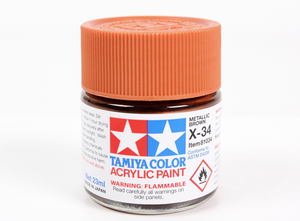 Tamiya 81034 Acryl X-34 Metallic Brown 23ml – Bild 2