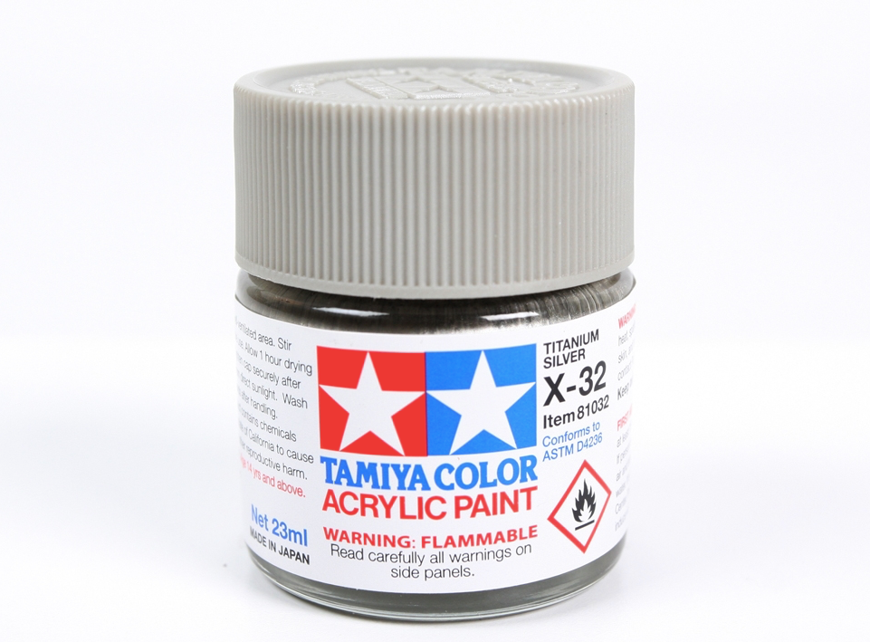 Tamiya 81032 Acryl X-32 Titanium Silver 23ml – Bild 2
