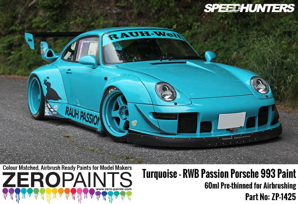 Zero Paints ZP-1425 RWB Rauh Passion Porsche 993 Turquoise Paint 60ml – immagine 2