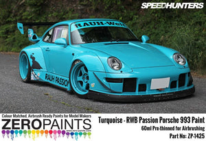 Zero Paints ZP-1425 RWB Rauh Passion Porsche 993 Turquoise Paint 60ml – immagine 2