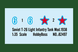 Hobby Boss 82497 Soviet T-26 Light Infantry Tank Mod.1938 1/35 – zdjęcie 3