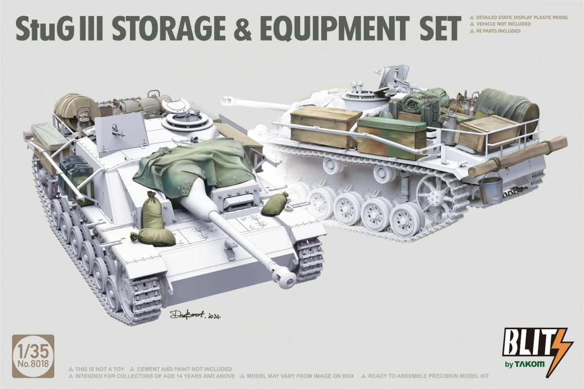 Takom 8018 StuG Sturmgeschutz III Kit d'équipement de stockage 1/35