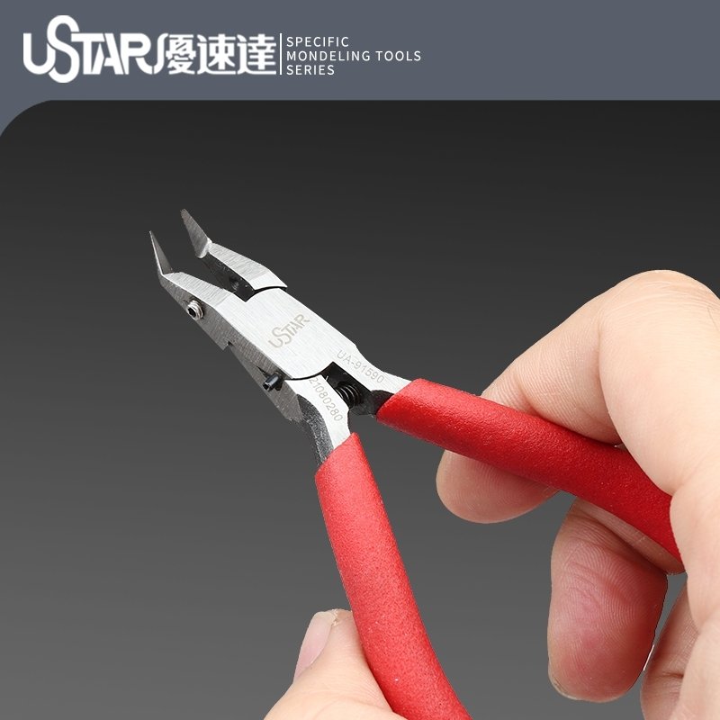 U-Star UA-91590 Ultra thin single edge curved nose cutting pliers - Ultra cienkie szczypce tnące z zakrzywionym noskiem o pojedynczej krawędzi – immagine 3