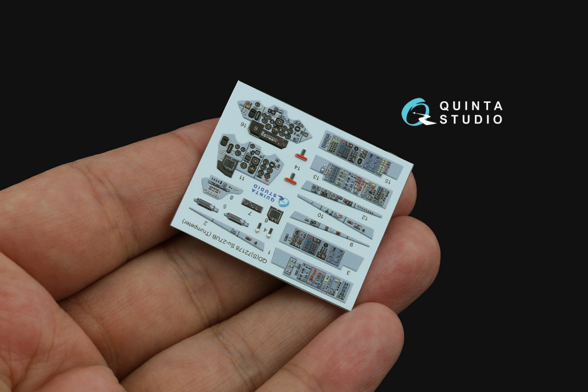 Quinta Studio QD+72178 Su-27UB 3D-Printed &amp;amp; coloured Interior on decal paper (Trumpeter) (with 3D-printed resin part) 1/72 – zdjęcie 6