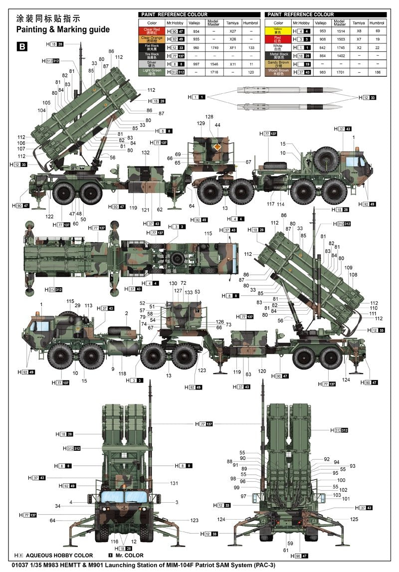 Trumpeter 01037 M983 HEMTT M901 Launching Station of MIM-104F0 Patriot SAM System PAC-3 1/35 – immagine 2