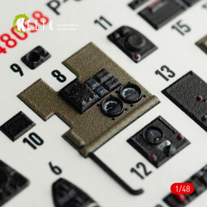 KELIK K48058 P-61B BLACK WIDOW INTERIOR 3D DECALS FOR GWH KIT 1/48 – immagine 6