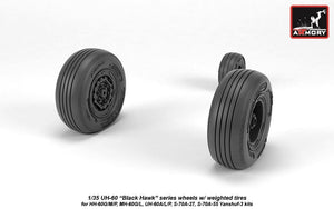 Armory Models AW35303 UH-60 Black Hawk wheels w/ weighted tires 1/35 – immagine 4