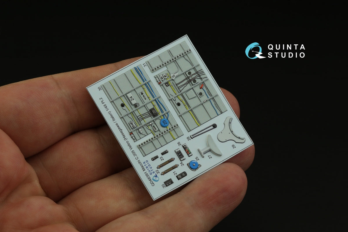 Quinta Studio QD48391 Macchi C.205 Veltro 3D-Printed &amp;amp; coloured Interior on decal paper (Hasegawa/Italeri) 1/48 – zdjęcie 5