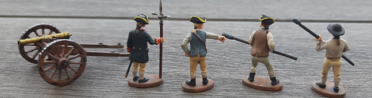 Hat 8344 American War of Independence - American Artillery (4 Cannons and Crew) 1/72