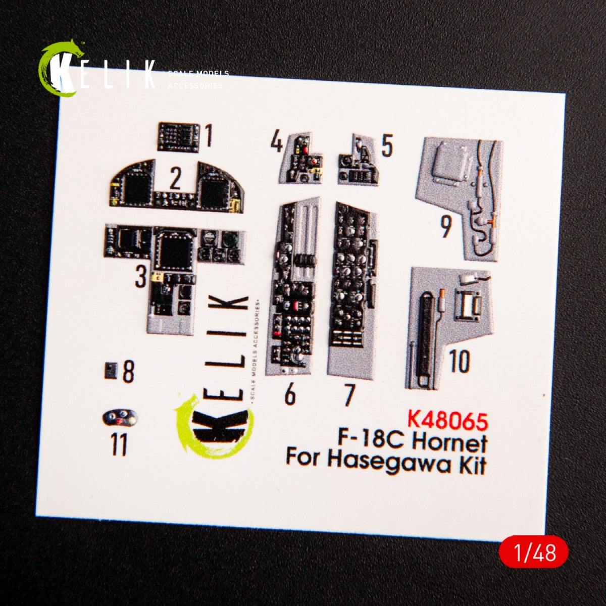 KELIK K48065 Décalcomanies 3D pour intérieur du F-18C Hornet, pour maquette Hasegawa au 1/48 – image 3