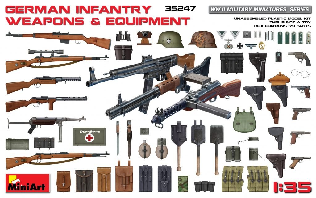 MiniArt 35247 ARMES ET ÉQUIPEMENTS D'INFANTERIE ALLEMANDE (1/35)