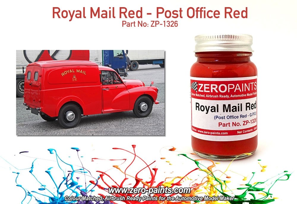 Zero Paints ZP-1326 Royal Mail (Post Office) Red Paint 60ml
