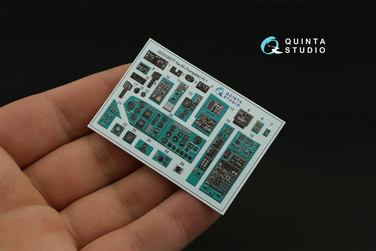 Quinta Studio QDS-35077 Ka-29 3D-Printed &amp;amp; coloured Interior on decal paper (Trumpeter) (Small version) 1/35 – immagine 8