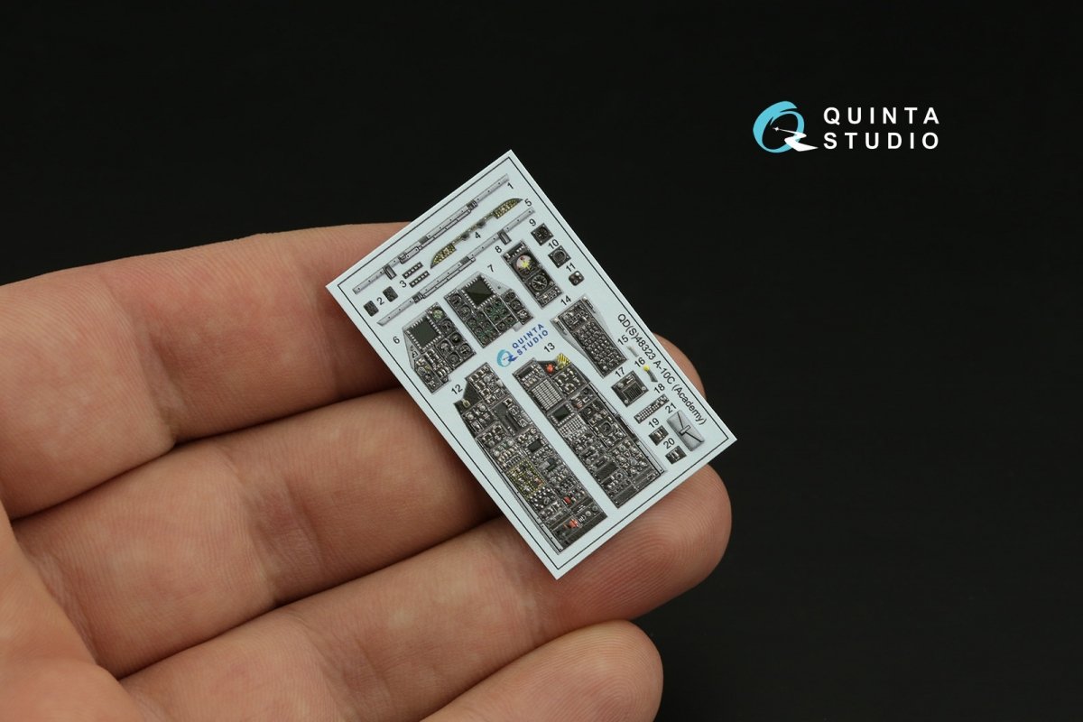 Quinta Studio QD48323 A-10C 3D-Printed &amp;amp; coloured Interior on decal paper (Academy) 1/48 – Bild 3
