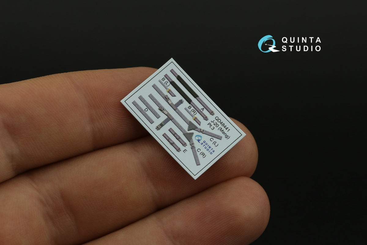Quinta Studio QD48441 J-20 3D-Printed coloured Interior on decal paper (Meng) 1/48 – immagine 8