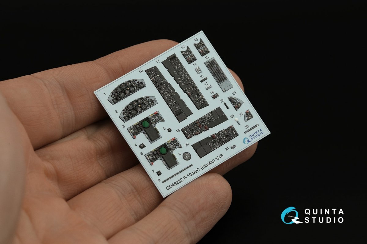 Quinta Studio QD48282 F-104A/С 3D-Printed &amp;amp; coloured Interior on decal paper (Kinetic) 1/48 – zdjęcie 5