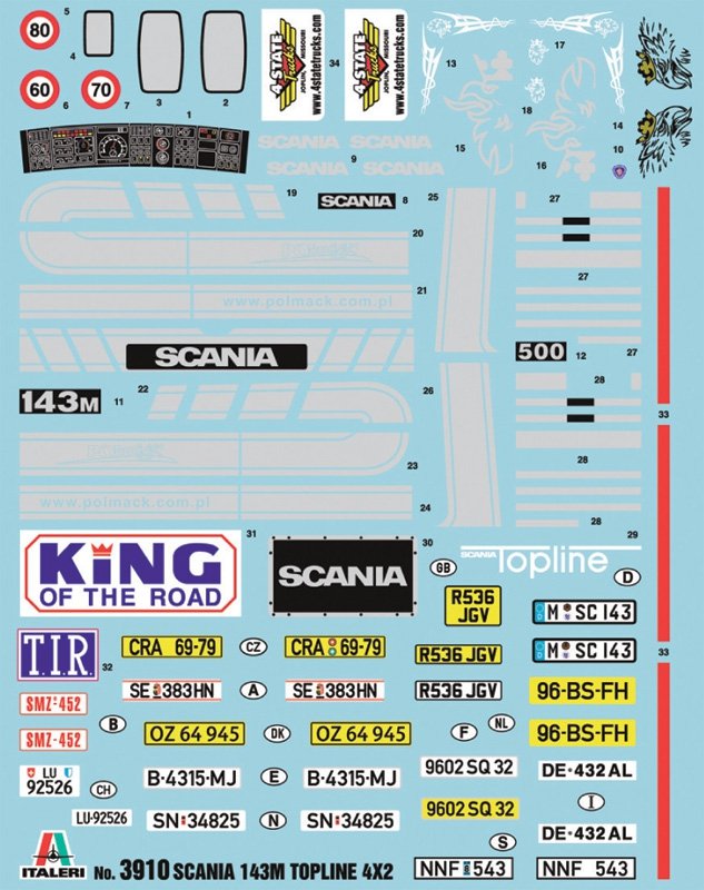 Italeri 3910 SCANIA 143M TOPLINE 4x2 1/24 – immagine 2