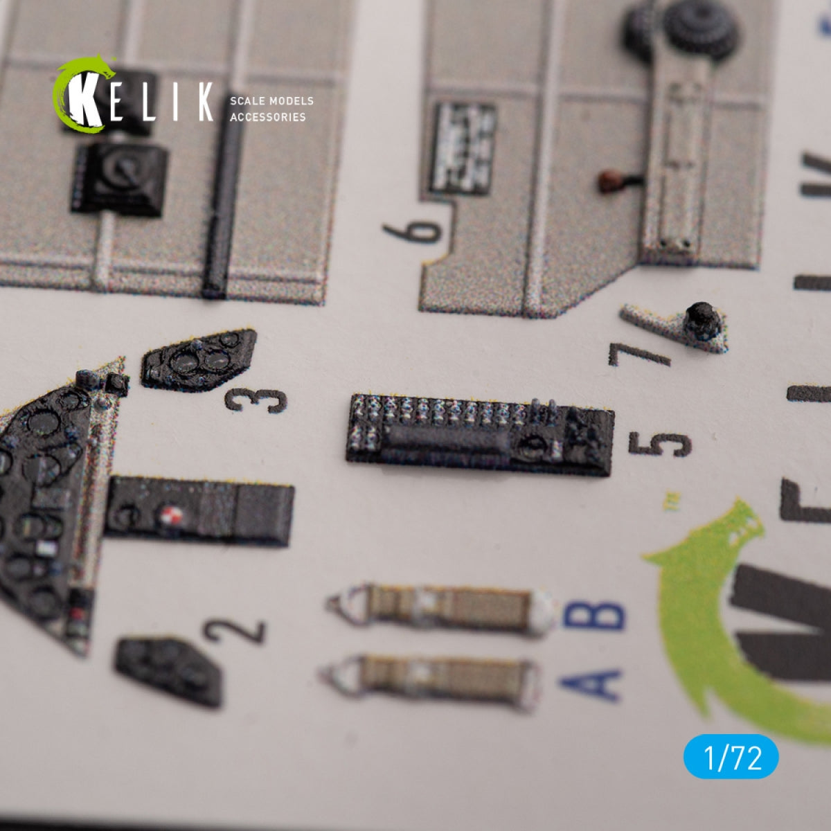 KELIK K72146 Brewster 239E - interior 3D decals for Hobby 2000/Hasegawa kit 1/72 – immagine 2