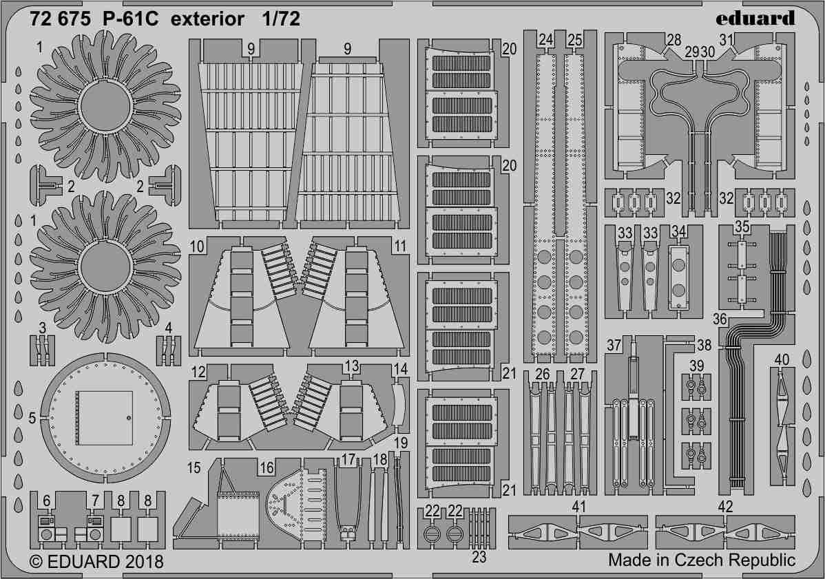 Eduard 72675 P-61C exterior HOBBY BOSS 1/72