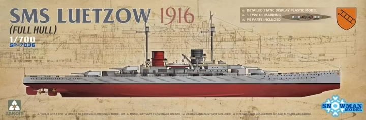 Takom SP-7036 SMS Luetzow 1916 (coque complète) 1/700