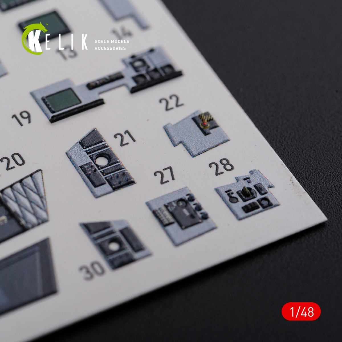 KELIK K48078 F/A-18F Super Hornet interior 3D decals for MENG kit 1/48 – imagen 6