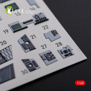 KELIK K48078 F/A-18F Super Hornet interior 3D decals for MENG kit 1/48 – imagen 6