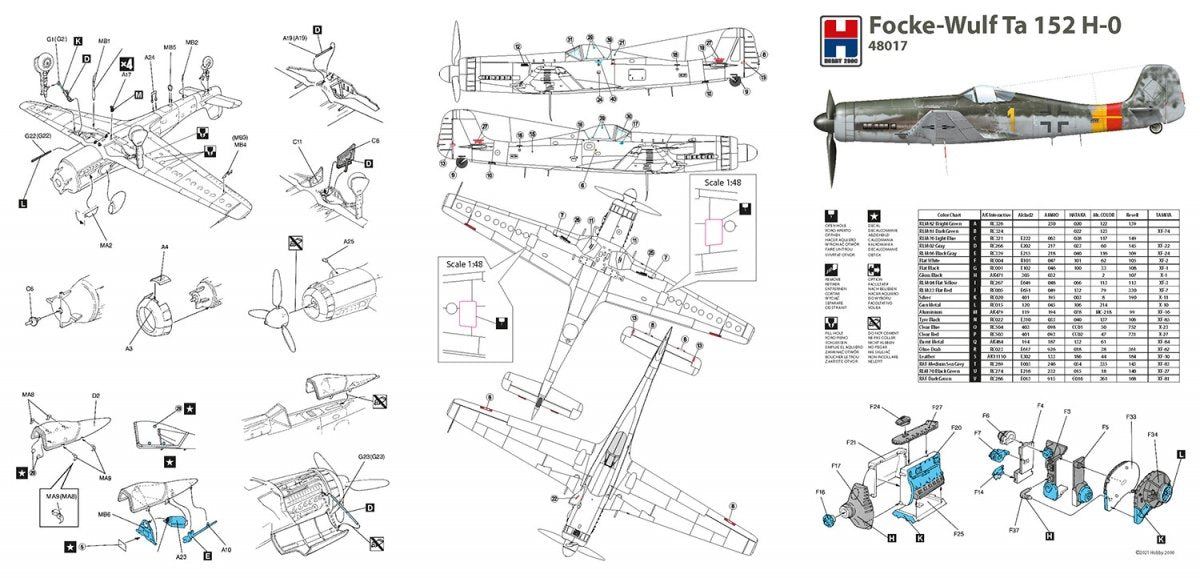 Hobby 2000 48017 Focke-Wulf Ta 152 H-0 ( DRAGON + CARTOGRAF ) 1/48 – immagine 3