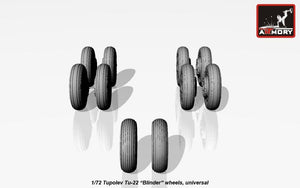Armory Models AW72043 Tupolev Tu-22 Blinder wheels 1/72 – zdjęcie 2
