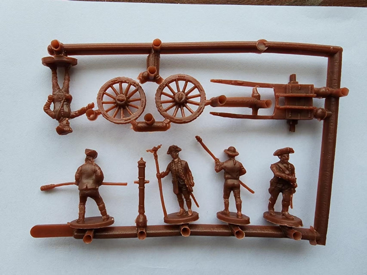 Hat 8344 American War of Independence - American Artillery (4 Cannons and Crew) 1/72