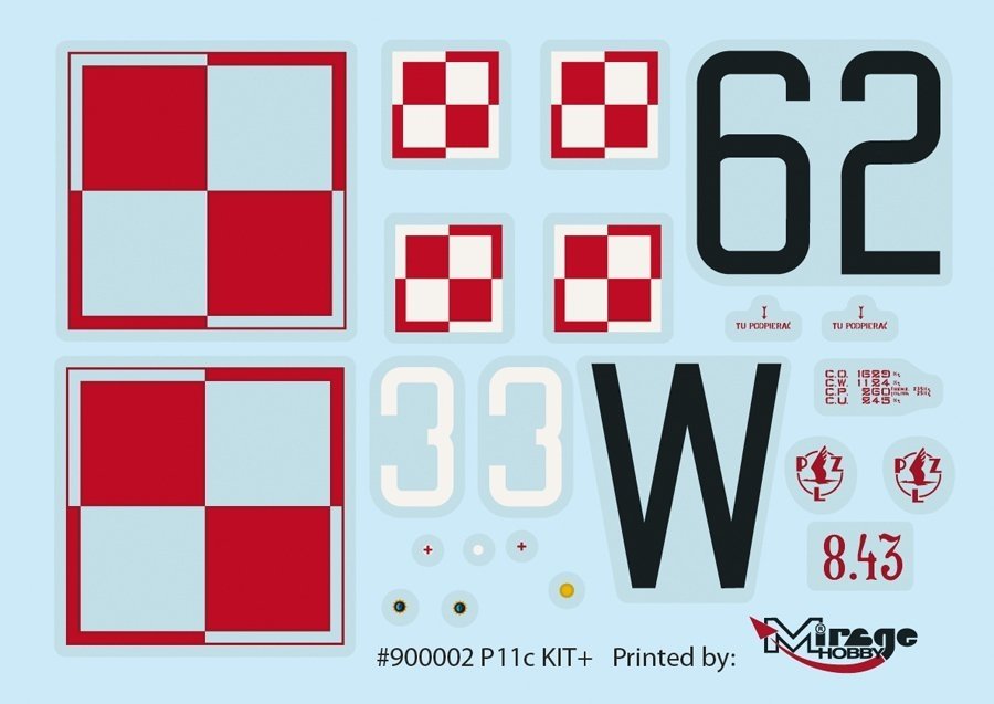 Mirage Hobby 900002 PZL P-11c Samolot myśliwski Pro Kit 1/48 – Bild 2