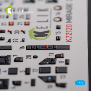KELIK K72120 Mirage 2000D interior 3D decals forModelSvit kit 1/72 – Bild 5