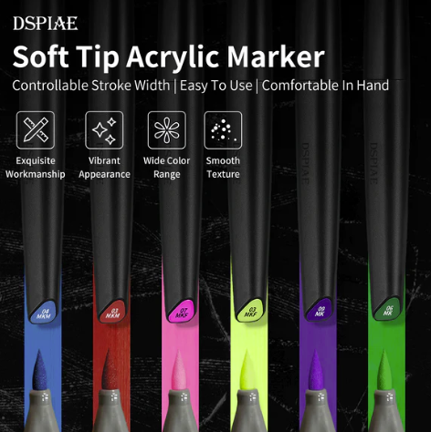 DSPIAE MK-12 Water-Based Soft Head Marker Sea Green – immagine 2
