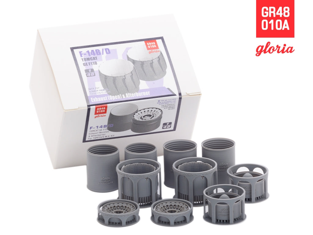 Gloria GR48010A F-14B/D F110-GE-400 Exhaust Nozzle &amp;amp; Afterburner OPEN TAMIYA/G.W.H. 1/48 – zdjęcie 4