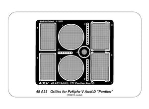 Aber 48A33 Grilles pour Panther D 1/48  – image 2