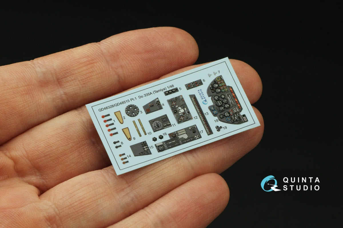 Quinta Studio QD48515 Do 335A-12 Trainer 3D-Printed &amp;amp; coloured Interior on decal paper (Tamiya) 1/48 – zdjęcie 5