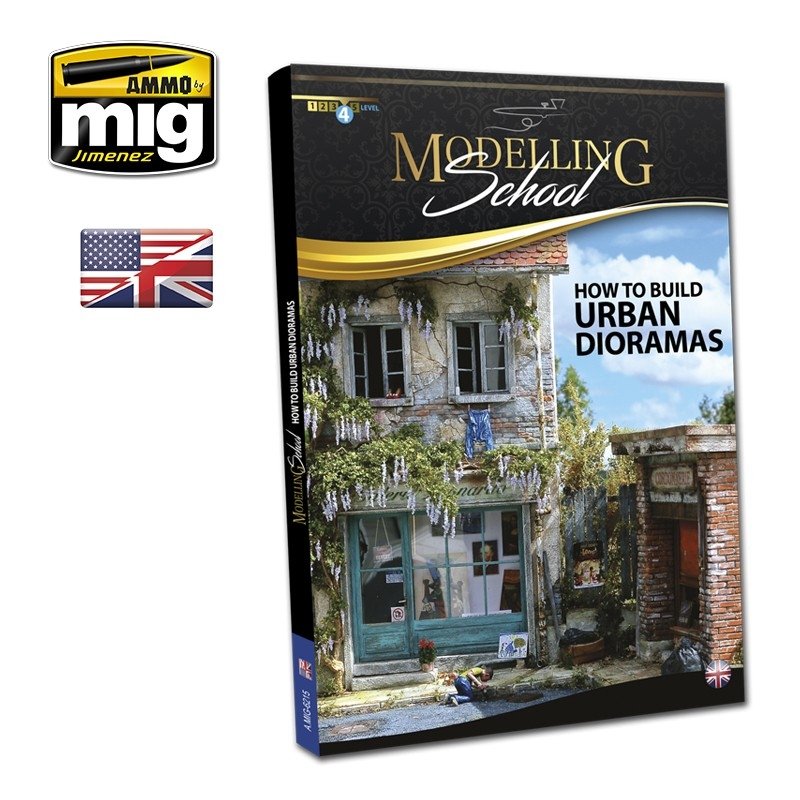 AMMO de Mig Jimenez 6215 ÉCOLE DE MODÉLISME : DIORAMAS URBAINS (Anglais)