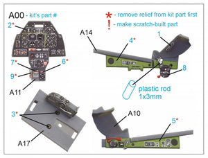 Quinta Studio QDS-48253 P-51D 3D-Printed &amp;amp; coloured Interior on decal paper ( Tamiya ) (small version) 1/48 – Bild 2