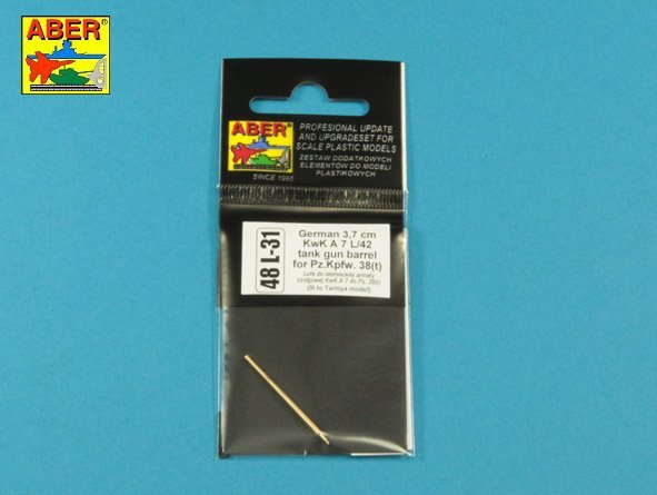 Aber 48L-31 German 3,7 cm KwK A 7 L/42 tank gun barrel for Pz.Kpfw. 38(t) 1/48 – zdjęcie 8