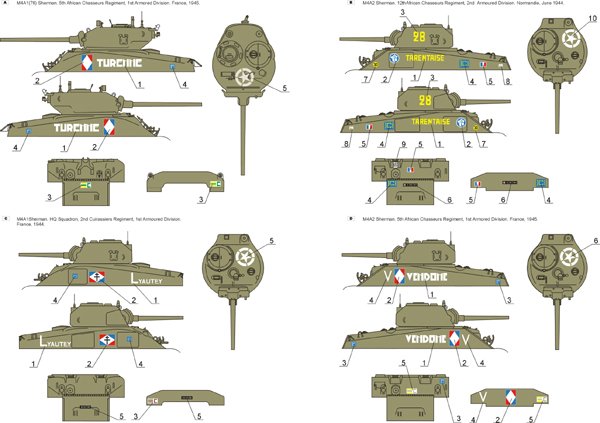ToRo Model 35D44 - Free French Forces Sherman tanks vol.1 1/35 – immagine 2