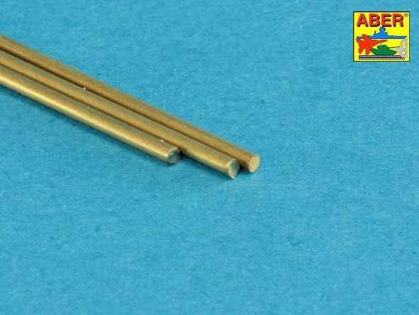 Aber BR12 Brass round rods Ø 1,2mm length 250mm x 3 pcs. – immagine 3