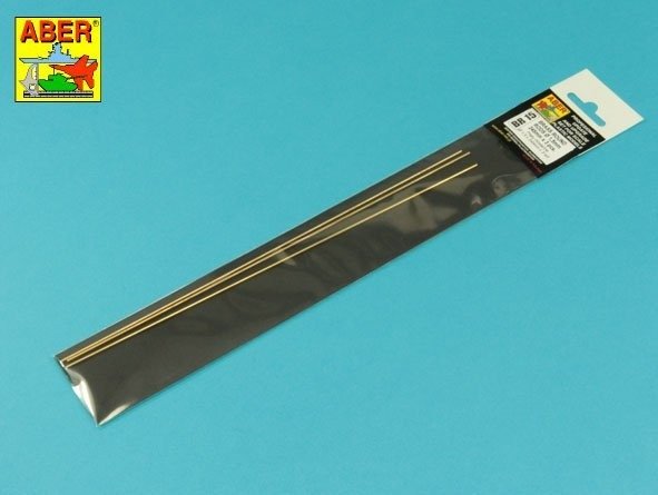 Aber BR15 Pręty mosiężne Ø 1,5mm długość 245mm x 3 szt. / Brass round rods Ø 1,5mm length 245mm x 3 pcs. – zdjęcie 3