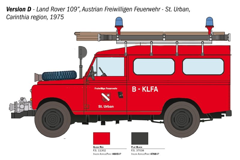 Italeri 3660 LAND ROVER FIRE TRUCK 1/24 – immagine 3